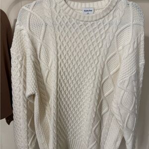 Sunday Best Cream Cable Knit Sweater